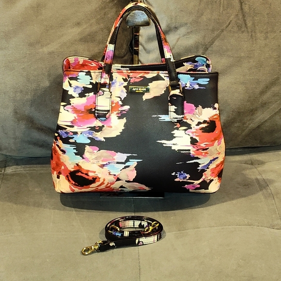 NWOT Kate Spade Laurel Way Evangelie Bag in Blurry Floral - Picture 8 of 13